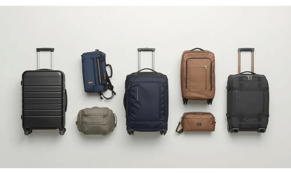 Europe packing list-picture of different carry on luggage that feet most airline policies.